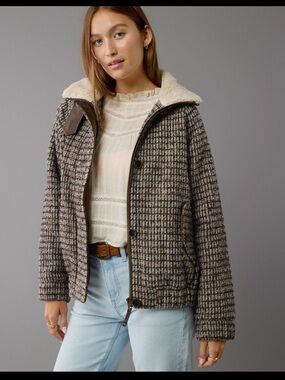 American Eagle sherpa collar bomber jacket